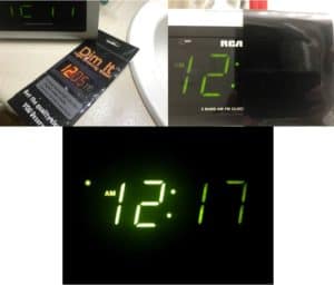 Radio Digital Snooze Lightdims Covers Battery Loud Alarm Standby Stickers USB Adjustable Sunrise sunshine alarm Sunset alarm Travel AM/FM Vibrating LCD Red Night light minutes Hours seconds